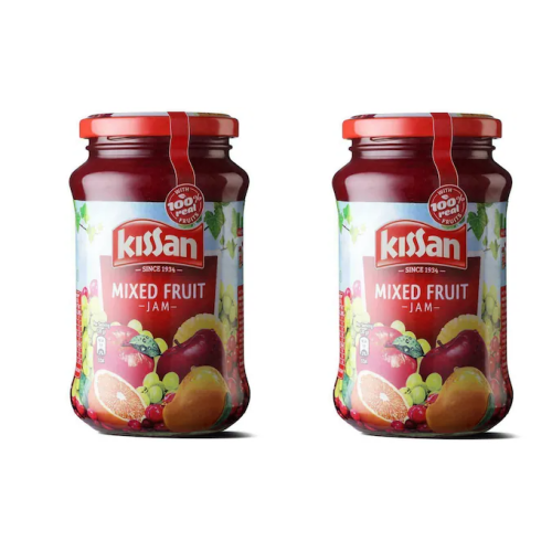 (Pack of 2) Kissan Mix fruit Jam 500ml -Spread Bread, Chapatti