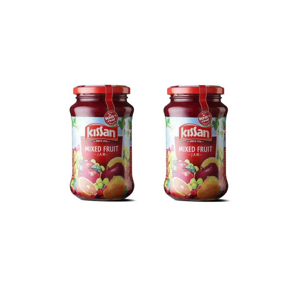 (Pack of 2) Kissan Mix fruit Jam 500ml -Spread Bread, Chapatti