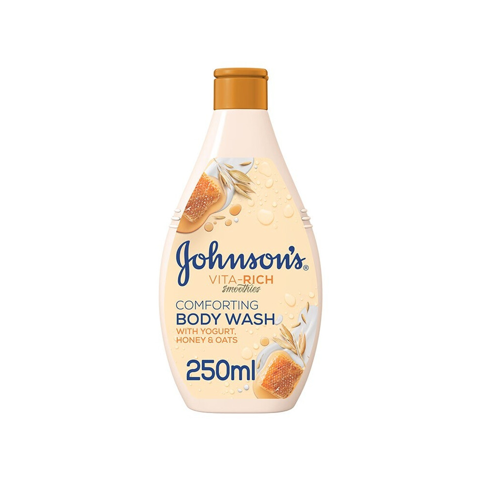 Light Johnson's Vita-Rich Comforting Body Wash With Yogurt, Honey & Oats 250Ml |24-Hour Comfort |Body Moisturizer Shower Gel |-Weight & Non-Greasy