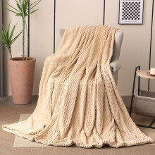 (150x200CM, Camel) Sherpa Fleece Throw Blanket, 3D Jacquard Pattern Soft Warm Thick Winter Sherpa Fleece Blankets, Reversible Cosy Fluffy Velvet Blanket for Bed, Sofa