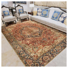 (200 x 290 cm (6 ft 5 in x 9 ft 5in)- Extra Large Rugs For Bedroom Living Room Area, Cashmere Majestic Red Rug) Non-Slip Living Room Rugs Traditional Carpets Mats