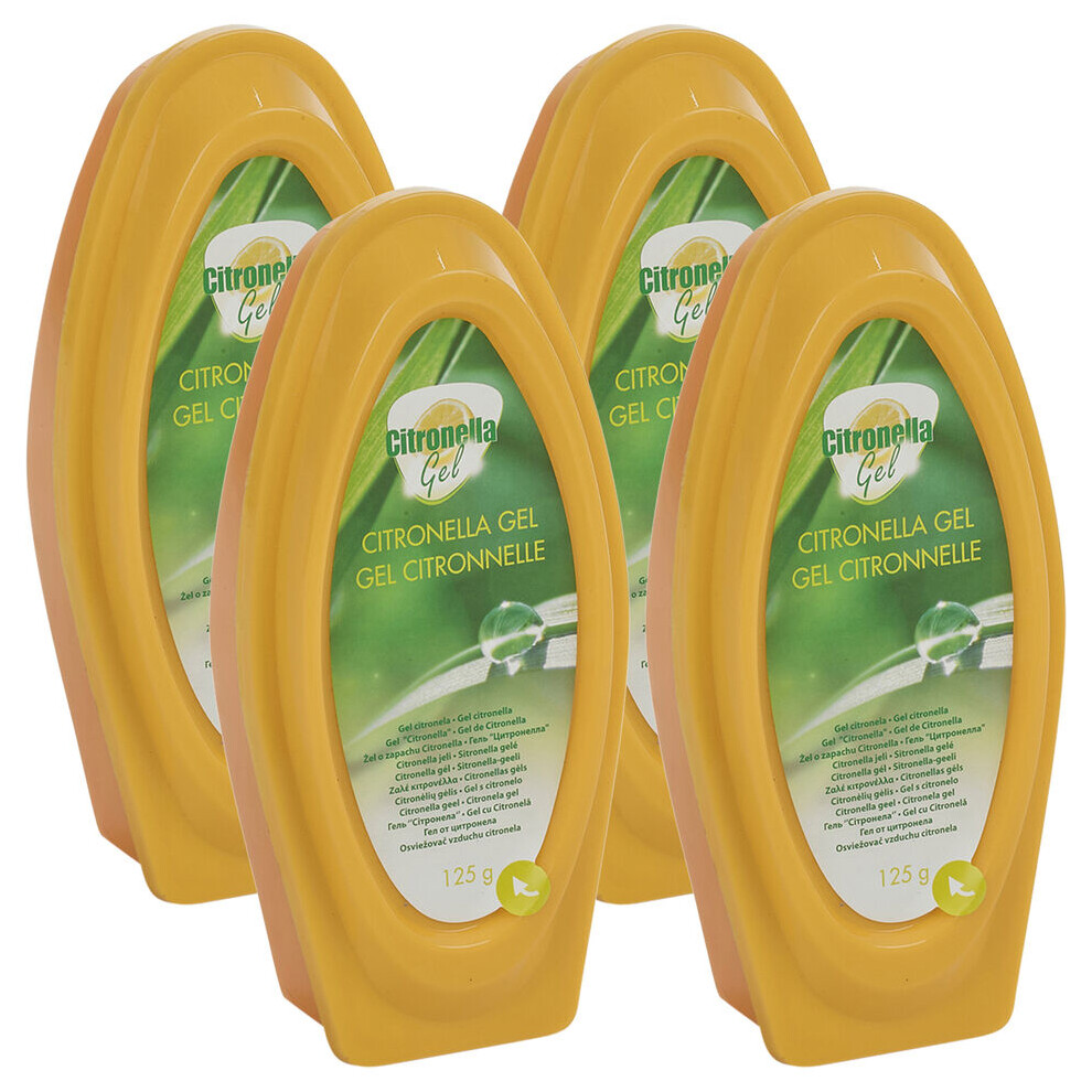 (Set of 4) 125g Citronella Gel Mosquito Fly Insect Natural & Safe Repellent