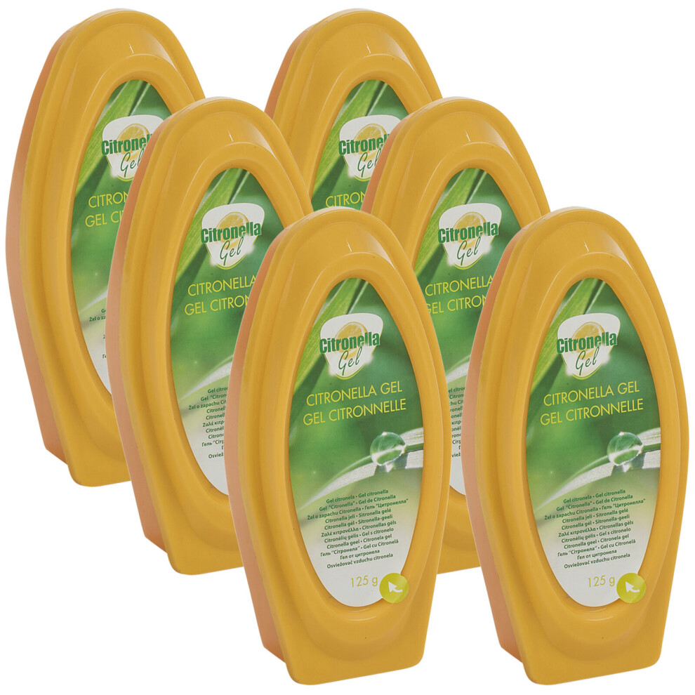 (Set of 6) 125g Citronella Gel Mosquito Fly Insect Natural & Safe Repellent