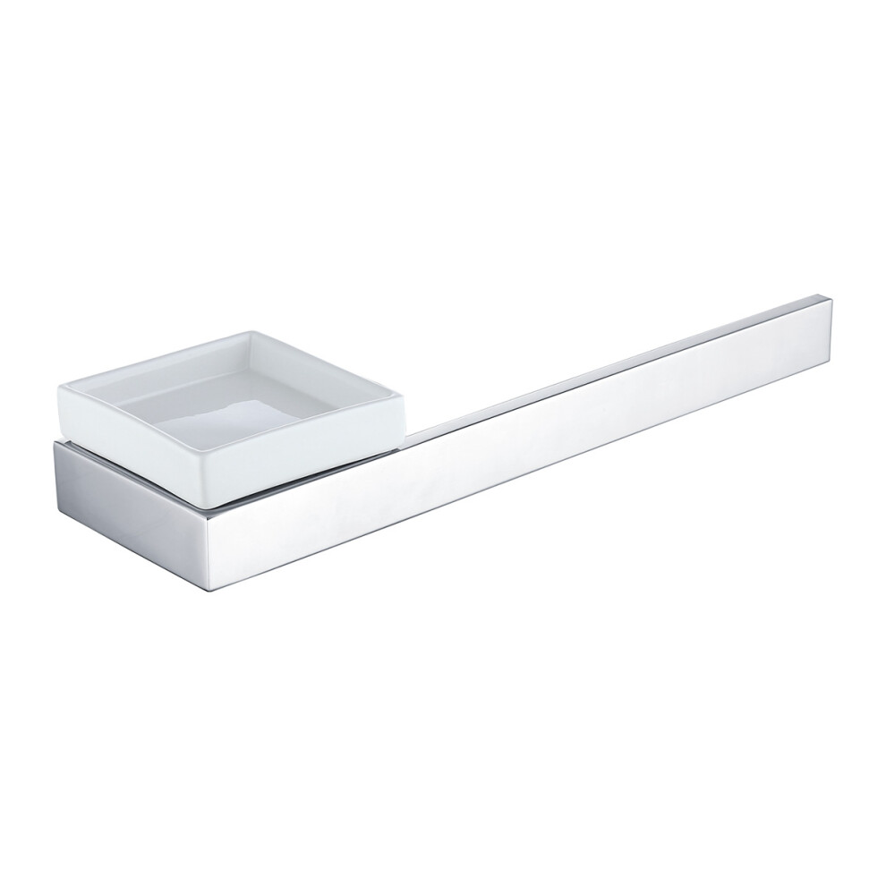 Nes Home Chrome Towel Bar with Soap Dish