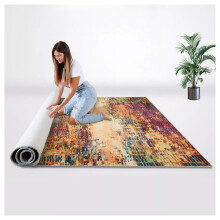 (120 x 170 cm (4 ft x 4 ft 9 in)- Small Area Rug Carpet, Cashmere Vibrant Multi-Color Rug) Non-Slip Living Room Rugs Traditional Carpets Mats