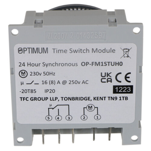 Optimum Synchronous Timer Module 24 Hour Time Manual Override 2