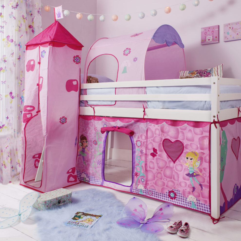 Moro Cabin Bed Midsleeper With Fairies Package In Classic White