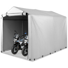 Portable Motorcycle Shelter Carport for Gardening Tools w/ Zipper Door