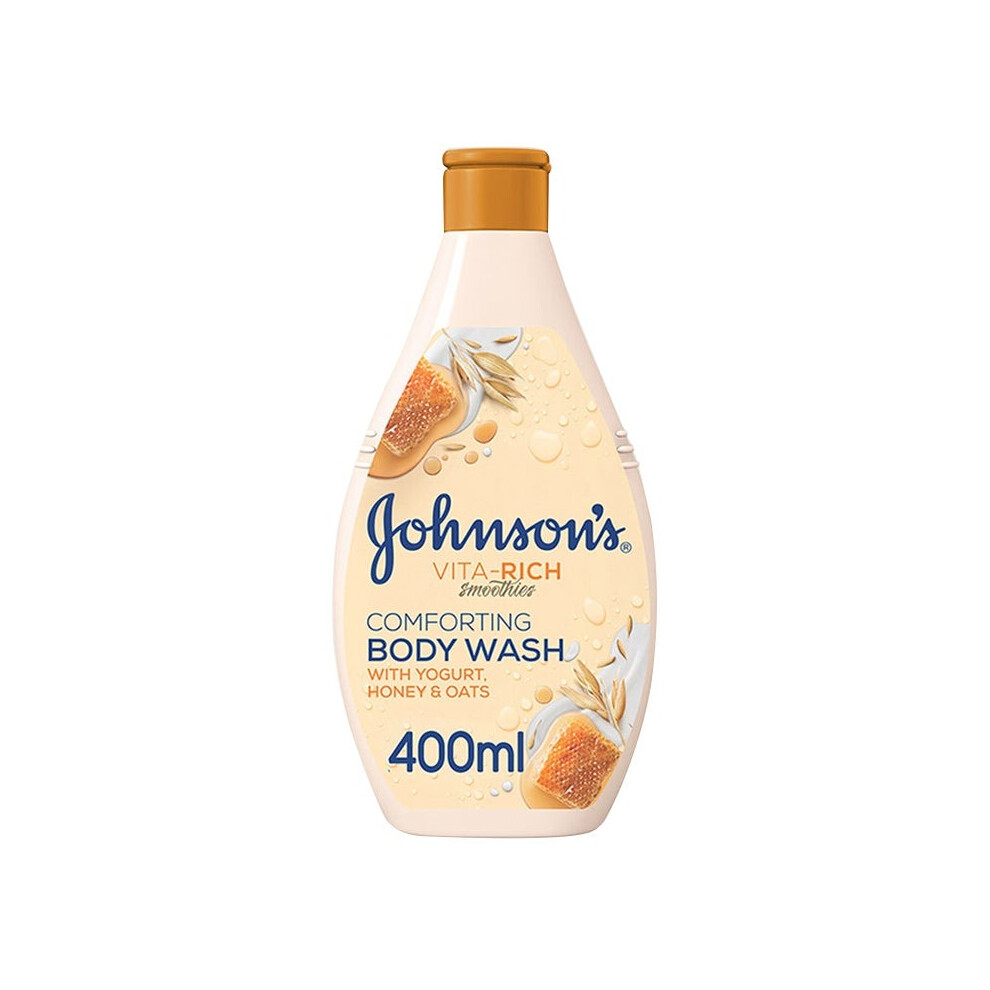Light Johnson's Vita-Rich Comforting Body Wash With Yogurt, Honey & Oats 400Ml |24-Hour Comfort |Body Moisturizer Shower Gel |-Weight & Non-Greasy