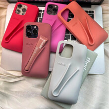 (Iphone 11Pro, Gray) Lip Gloss Holder Goddess Phone Case for iPhone 15 14 Plus 13 12 11 Pro Max Hot R-Rhodees Lipstick Hole Cover