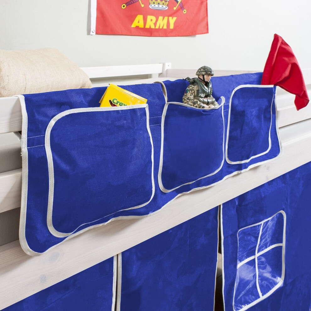 Bed Tidy in Brilliant Blue Design with Pockets Bed Organiser