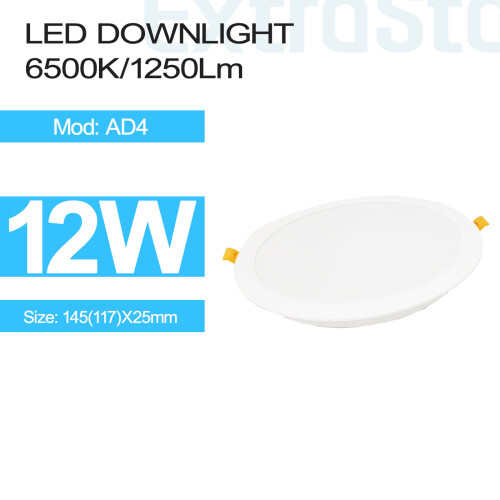 Living And Home 12W LED Downlight, 6500K, 1250 Lumen