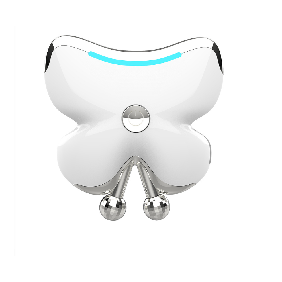 Chronus Silver Microcurrent Facial Guasha | Face Massager Tool | Facial Massager Tool | Facial Massager(Whtie&Silver)