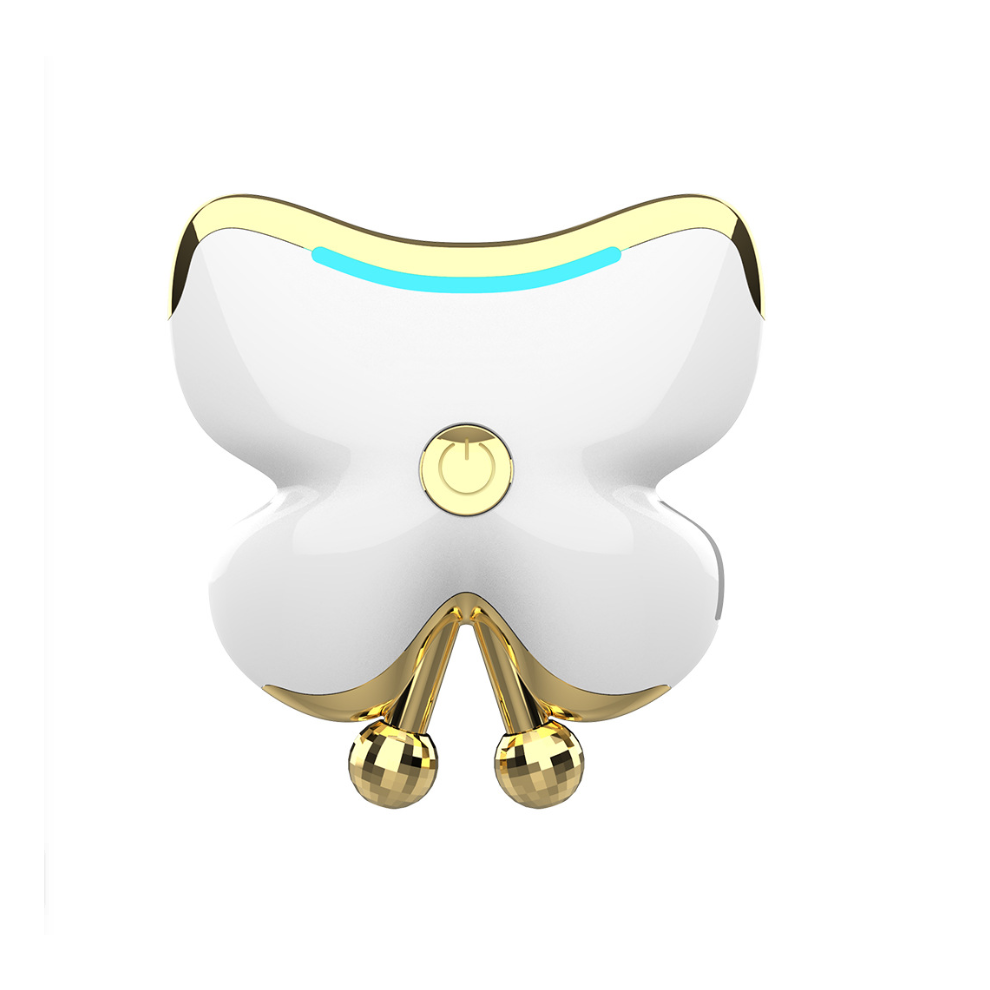 Chronus White/Gold Microcurrent Facial Guasha | Face Massager Tool | Facial Massager Tool | Facial Massager(&Gold)