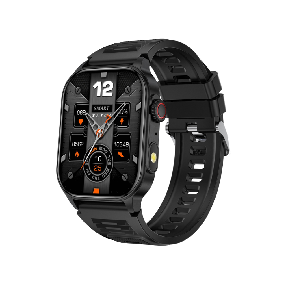 Chronus Smartwatch With Bluetooth Calling, Flashlight, And Outdoor Sports Tracking(Black) Black 6976918029713