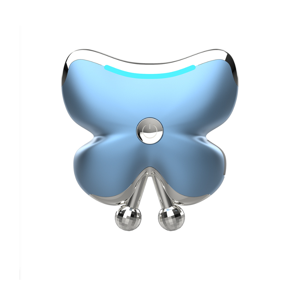 Chronus Blue/Silver Microcurrent Facial Guasha | Face Massager Tool | Facial Massager Tool | Facial Massager(&Silver)