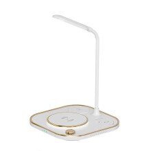 Carregador Doca Inteligente Sem Fio Luz Led Regulável Dispositivo Tecnologia Branco