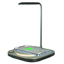 Carregador Doca Inteligente Sem Fio Luz Led Regulável Dispositivo Tecnologia Verde