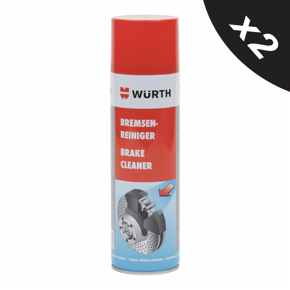 Brake Cleaner Spray Aerosol Professional Parts Degreaser 2x500ml