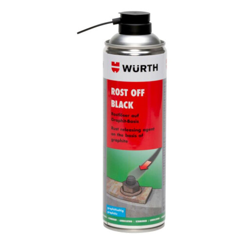 Wurth Rost off Black Graphite-Based Rust Remover Cleaner 500ml x5 1