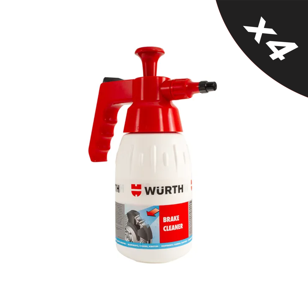 4X Wurth Brake Cleaner Pump - 1Ltr Bottle - Adjustable Dispenser 5056820500133