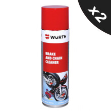 2x Motorbike Brake and Chain Cleaner BikeLine Aerosol Spray 500ml