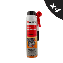 4x Wurth RTV Black Silicone Instant Gasket Maker High Temperature Sealant 200ml