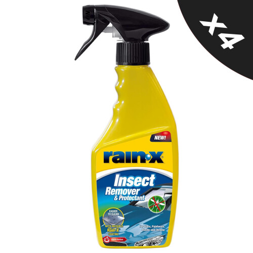RAIN-X Active Insect Remover Exterior Paintwork Bug Cleaner 4x500ml