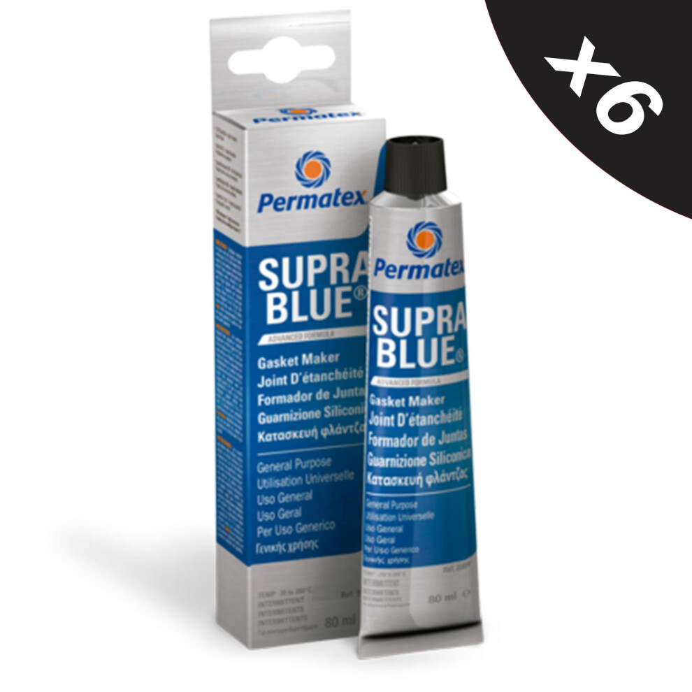 B&Q - Rtv Silicone Instant Gasket Maker Blue High Temperature Sealant 6X80Ml - Image 2