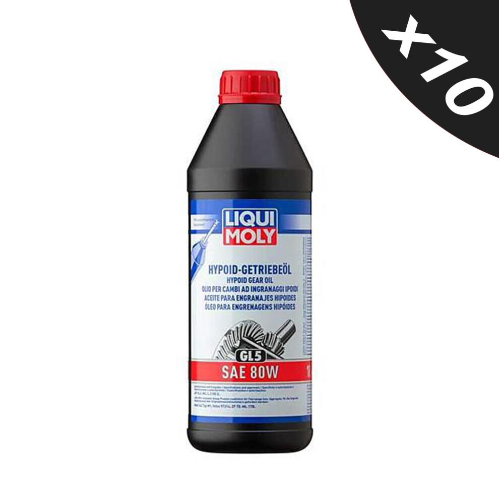 Liqui Moly Hypoid Gear Oil SAE 80W API GL5 MAN 342 Typ M1 10x1L