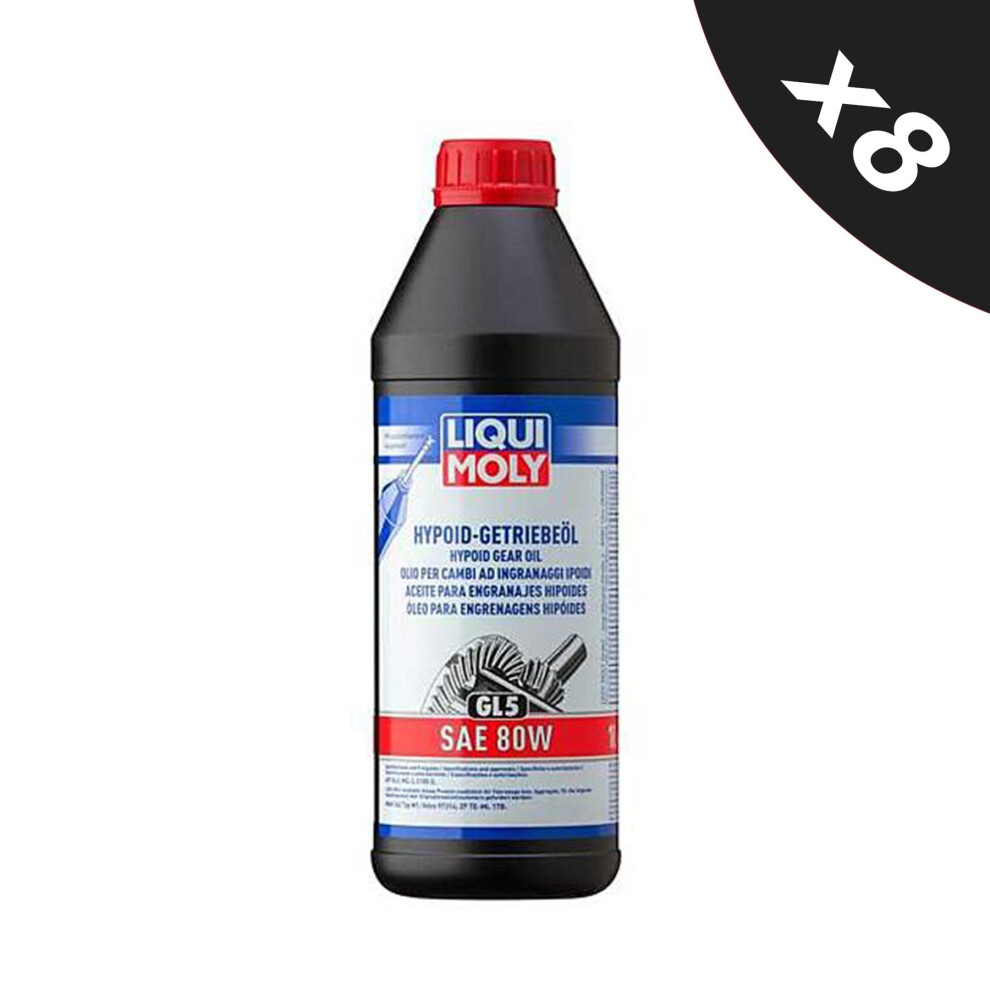 Liqui Moly Hypoid Gear Oil SAE 80W API GL5 MAN 342 Typ M1 8x1L