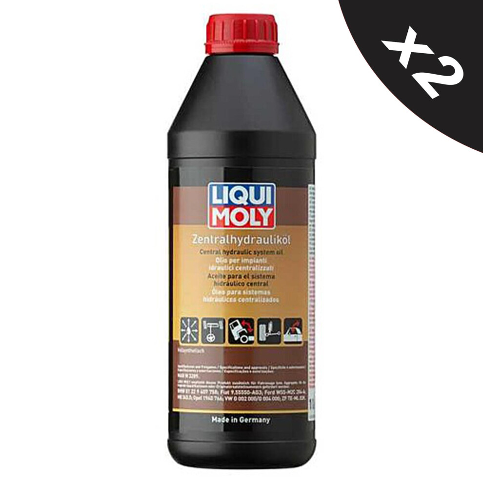 Liqui Moly Chf Synthetic Central Hydraulic Fluid Power Steering Mb 345.0 2X1l 5056820510934