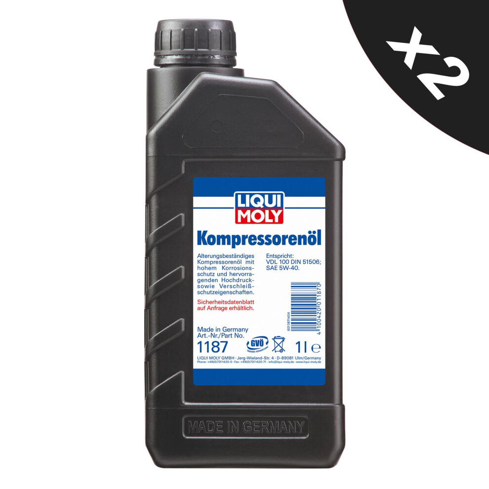 Liqui Moly Universal Air Compressor Oil All Season Low Friction Oil 2x1L