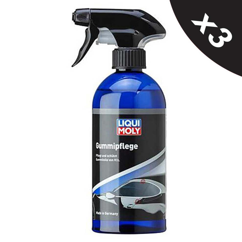 Liqui Moly Car Rubber Care Spray Restorer Trim Door Window Seal Cleaner 3x500ml