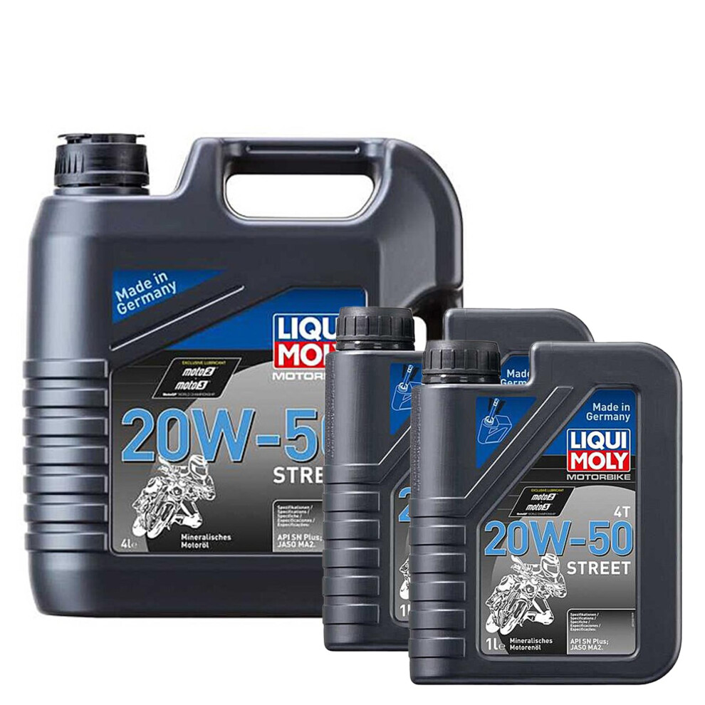 Liqui Moly 20w50 Mineral 4 Stroke Motorbike Engine Oil  6L