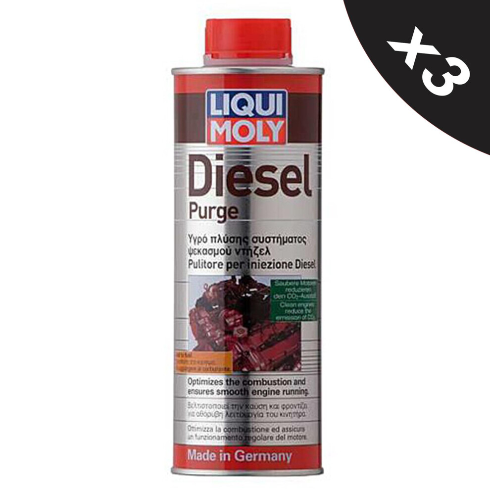 Liqui Moly Diesel Purge Injector Cleaner Fuel System Treatment 3x500ml