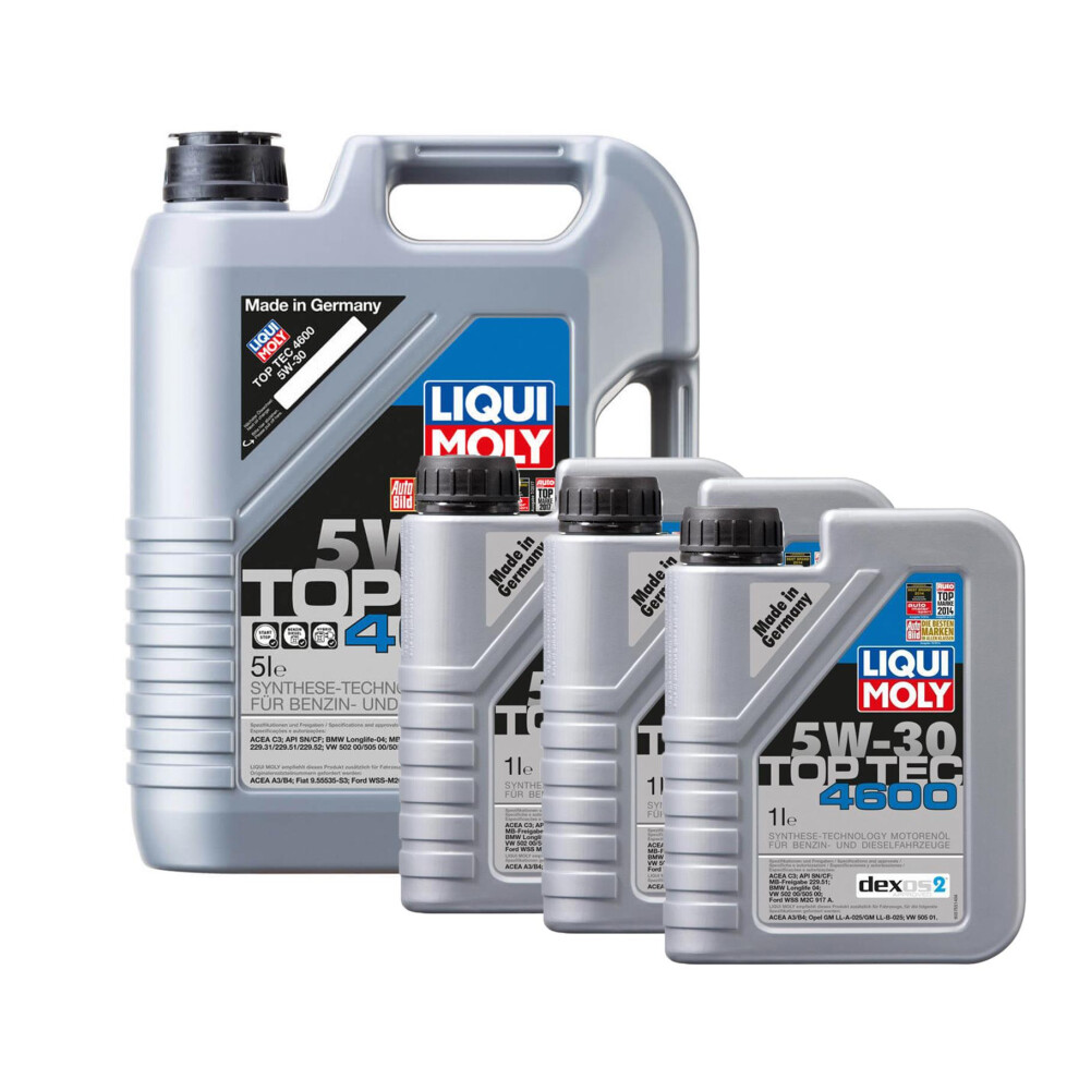 5w30 Engine Oil ACEA C3 Liqui Moly Top Tec 4600 SN CF BMW LL VW MB 2316 8L