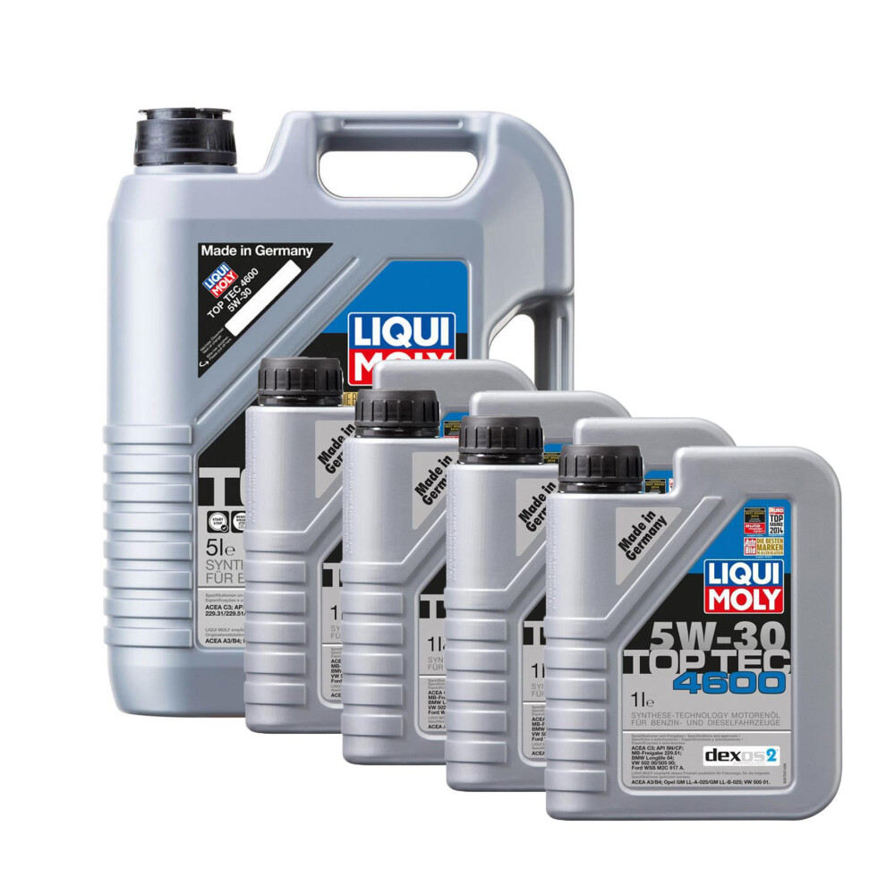 5w30 Engine Oil ACEA C3 Liqui Moly Top Tec 4600 SN CF BMW LL VW MB 2316 9L