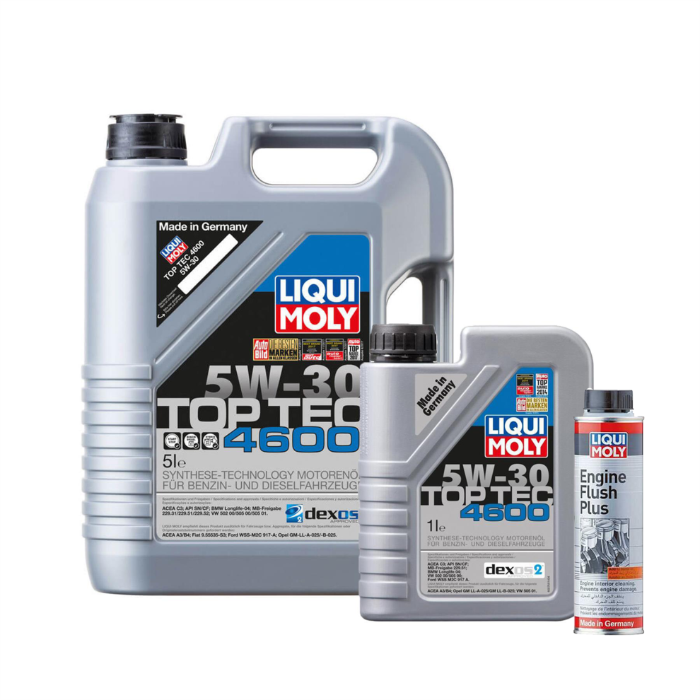 6L Liqui Moly Top Tec 4600 5w30 ACEA C3 SN CF BMW LL VW+Engine Flush