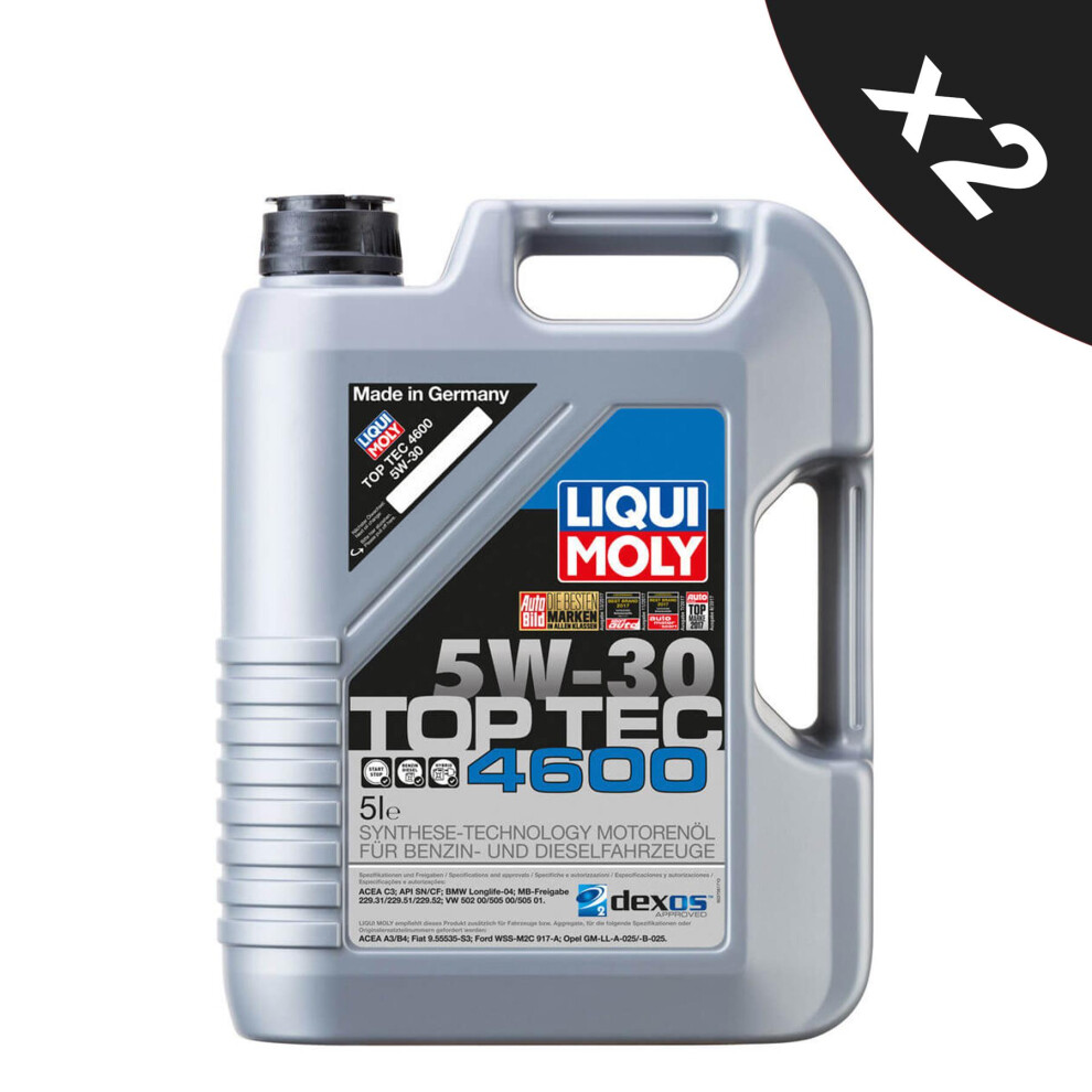 5w30 Engine Oil ACEA C3 Liqui Moly Top Tec 4600 SN CF BMW LL VW MB 2316 2x5L