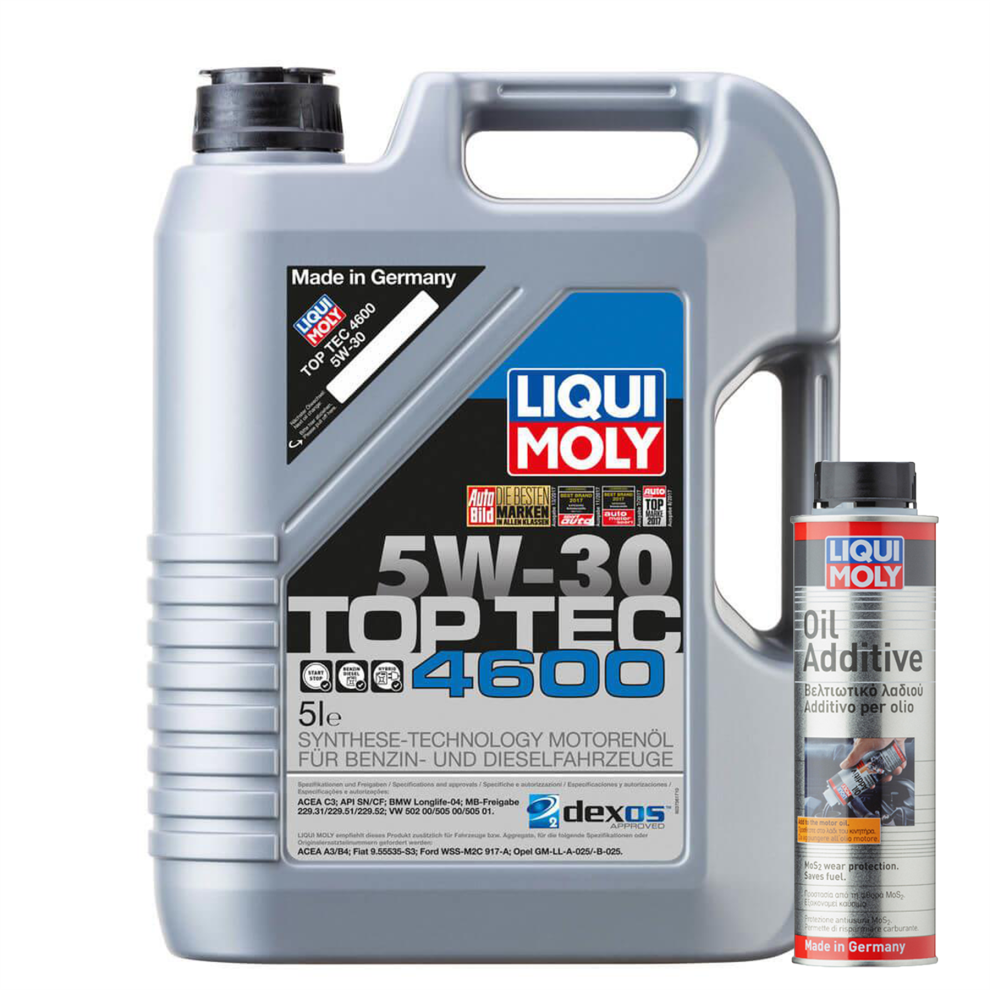 5L LIQUI MOLY  TOP TEC 4600 5W30 Engine Oil SN CF BMW LL + Oil Additive 300ml