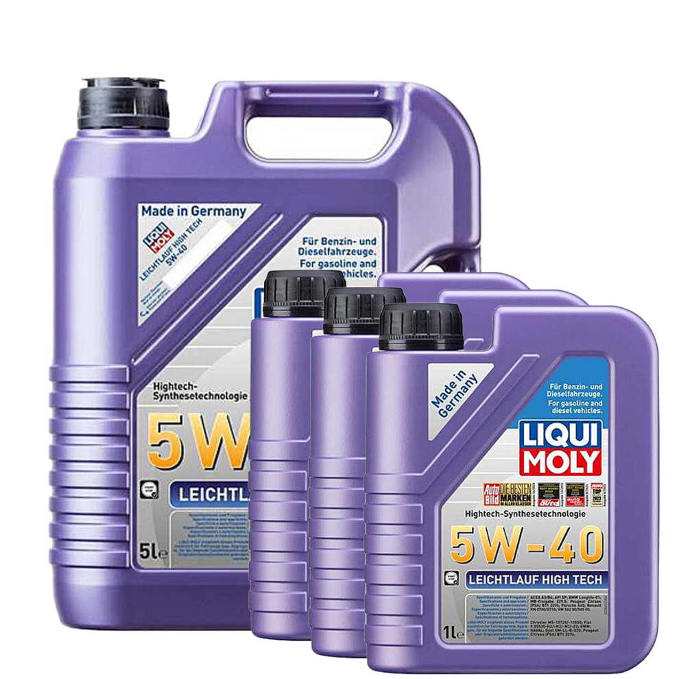 Liqui Moly 5W40 Engine Oil ACEA A3/B4 Leichtlauf High Tech MB229.5 BMW 8L