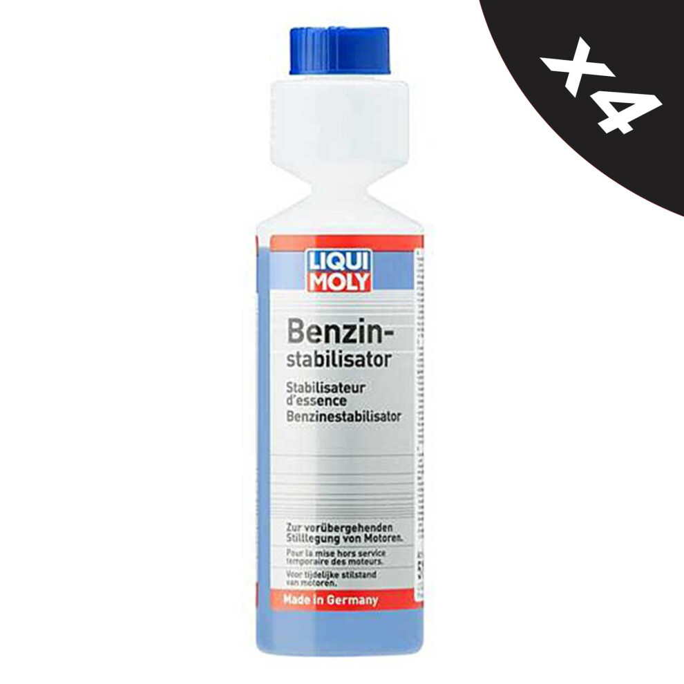 Liqui Moly Petrol Stabil Fuel Stabilizer Storage Petrol Treatment Additive 4X250ml 5056820512792
