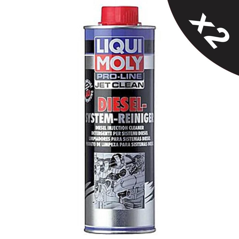 Liqui Moly Pro-Line JetClean Diesel Injector Cleaner Fuel System Cleaner 2x500ml