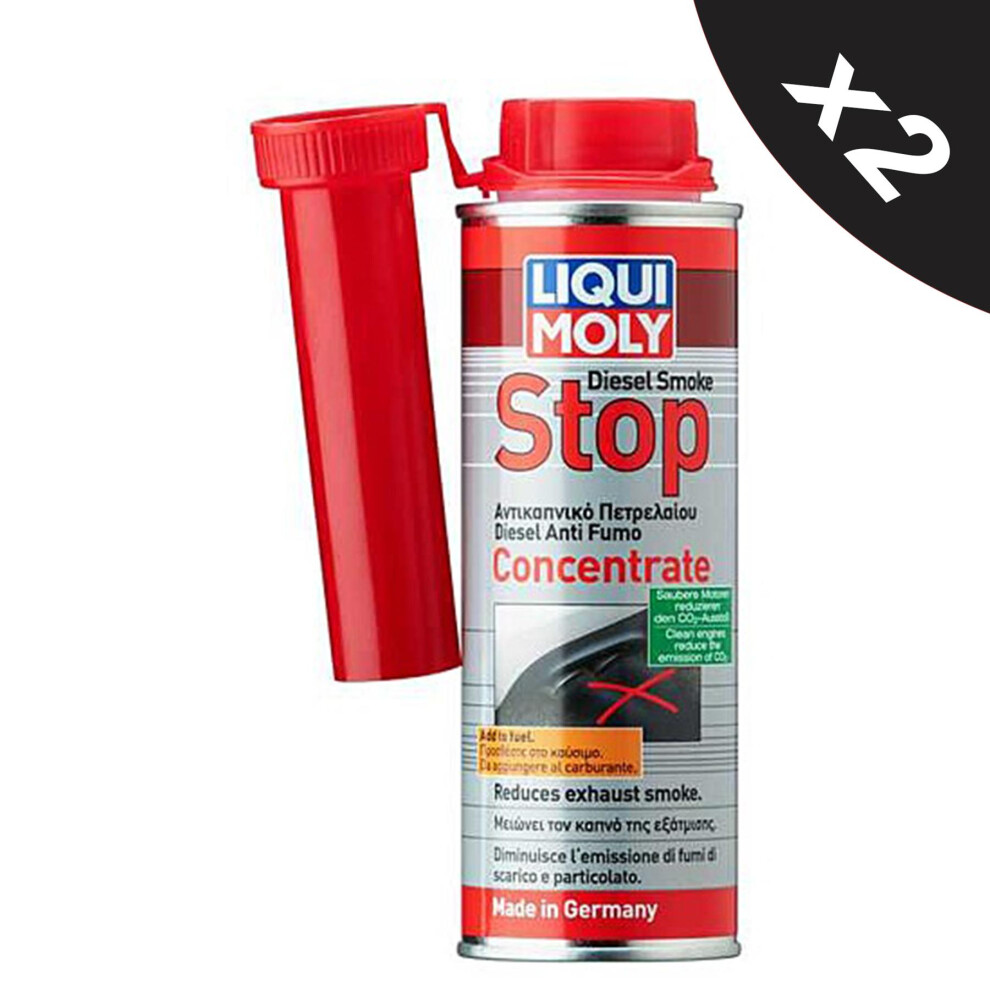 Liqui Moly Diesel Engine Oil Exhaust Smoke Stop Concentrate Treatment 2x250ml