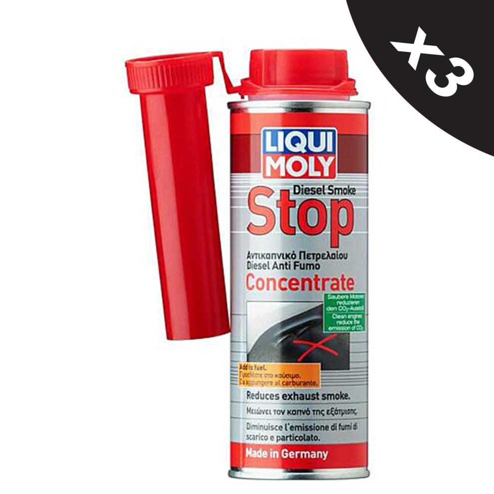 Liqui Moly Diesel Engine Oil Exhaust Smoke Stop Concentrate Treatment 3x250ml