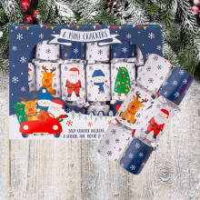 6 Mini Christmas Crackers Santa Friends Kids Party Crackers 6 Inch