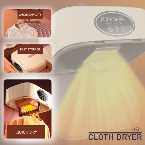 Portable Electric Cloth Dryer, Foldable Mini Tumble Dryer 2
