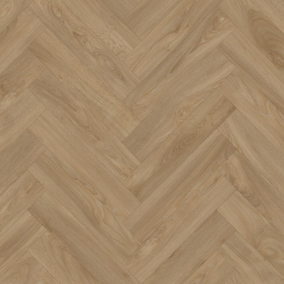 (4M(13'1") X 4M(13'1")-16Mâ², Cedar Herringbone) Durable Anti-Slip Vinyl Flooring For Kitchen, Bathroom, And Dining Room 9509337539166