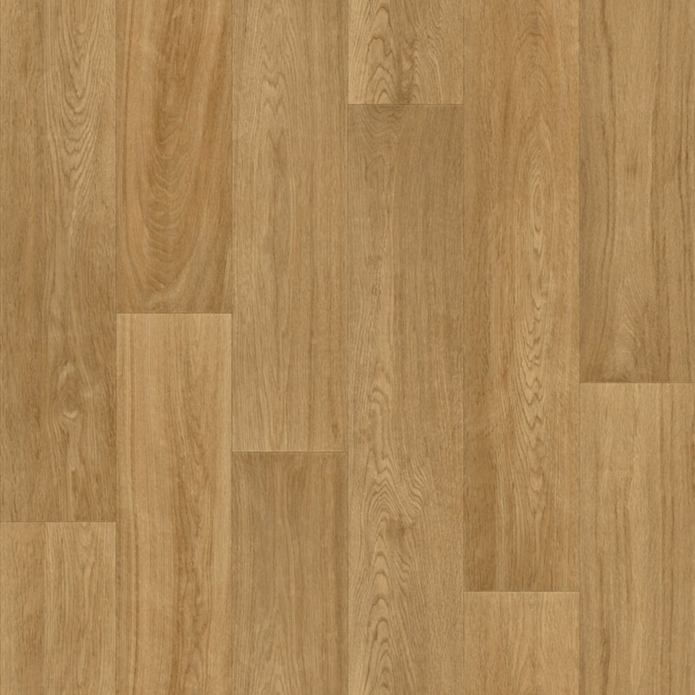(3M(9'9") X 4M(13'1")-12Mâ², Cedar Oak) Durable Anti-Slip Vinyl Flooring For Kitchen, Bathroom, And Dining Room 9509119979425